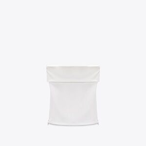 White Top with Zipper Accents Zara